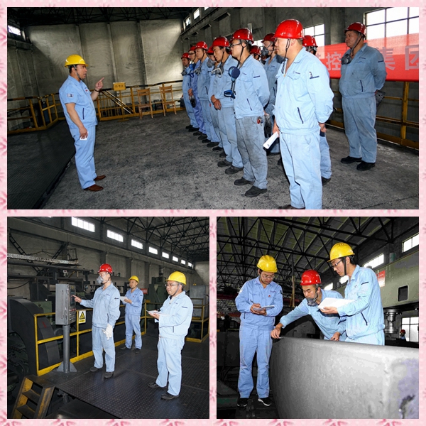 公司工會(huì )組織的石墨鋸銑機組技術(shù)比武現場(chǎng)