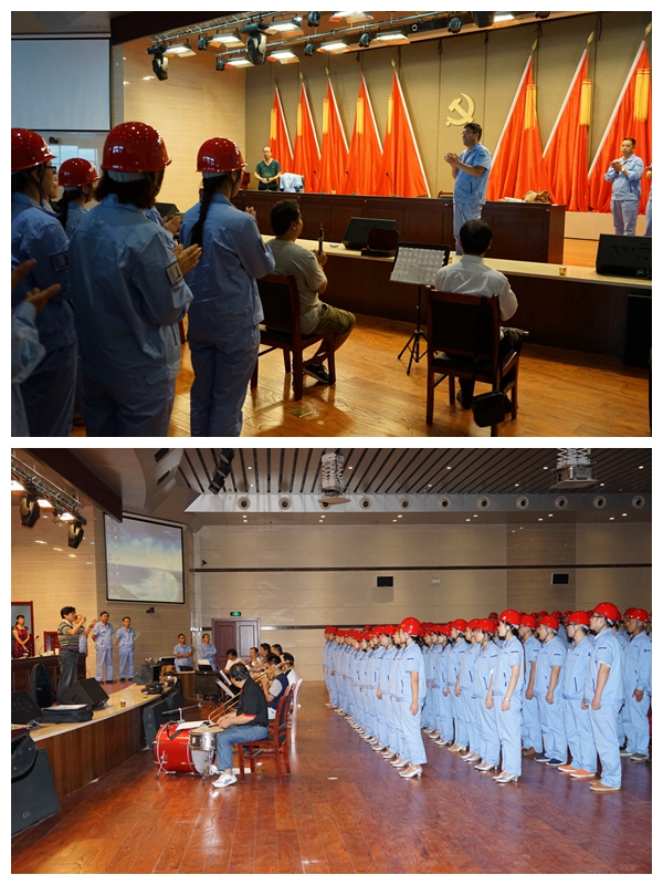 職工大合唱排練  領(lǐng)導現場(chǎng)指導